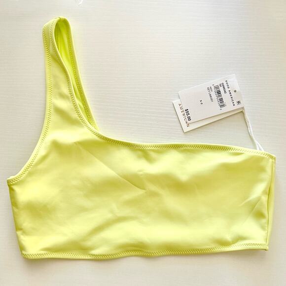 Good American Scuba Hot One Shoulder Bikini Top Size X-2 - Picture 2 of 5